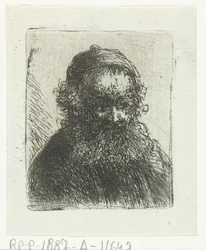 Vieil homme avec barbe et bonnet