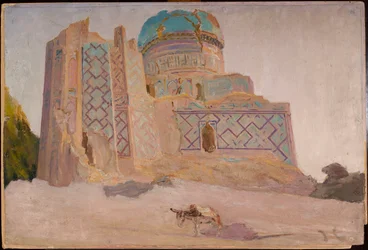 Mosquée Bibi Khanum à Samarcande. D