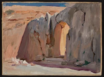 Entrée du tombeau des rois juifs à Jérusalem. D