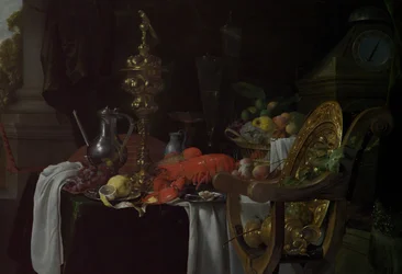 Nature morte : une scène de banquet, probablement vers 1640-41