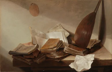 Nature morte avec des livres, 1625-30
