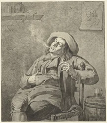 Homme fumant