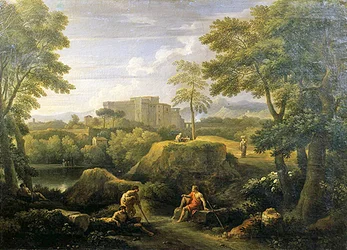 Paysage avec personnages