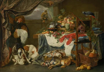 Nature morte au gibier et aux fruits