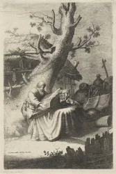 Saint Jérôme lisant sous un arbre