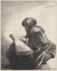 Vieille femme lisant