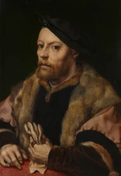 Un homme tenant un gant, vers 1532