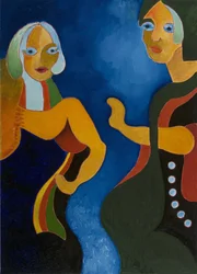 Vieille femme admonestant une plus jeune, 2008
