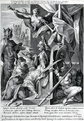 Mercure et Minerve arment un héros d