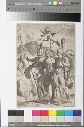 Minerve, menée par Hercule et Mars