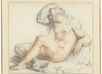 Figure féminine nue assise