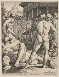 Le combat entre Ulysse et Irus