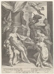 Vénus honorée par des nymphes et un faune