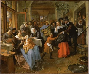 Mariage de paysans, vers 1670 (huile sur toile)