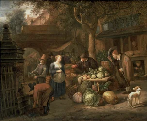 Scène de marché