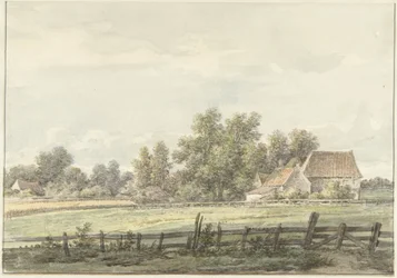 Paysage avec ferme