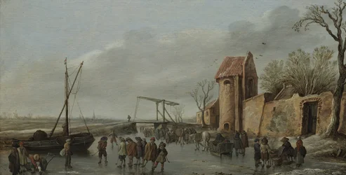 Une scène sur la glace, 1627