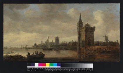 Paysage fluvial avec bateaux, avant 1656