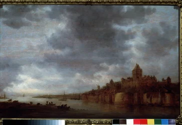 Vue du fleuve Waal a Nimegue aux Pays Bas