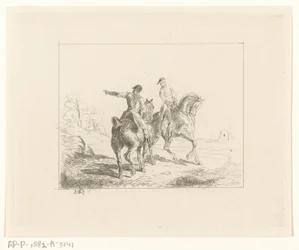 Paysage avec deux cavaliers