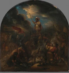 Brinio élevé sur le bouclier