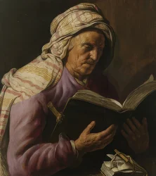 Vieille femme lisant. 1626-33