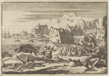 Tremblement de terre en Jamaïque détruisant la ville de Port Royal, 1692