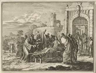 Le Christ ressuscite le fils de la veuve de Naïn