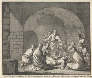 Saint Lucien célèbre la Cène en prison