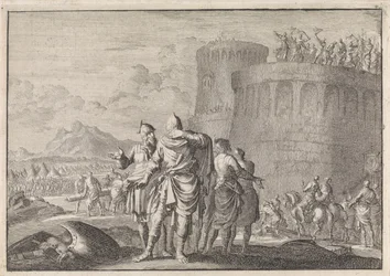 Hyrcanus, fils de Simon, se détourne pendant le siège du château de Dagon