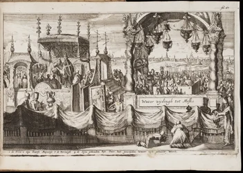 La grande bénédiction des eaux à Moscou (Russie) - Œuvre de Jan (Johannes) Luyken (1649-1712), gravure