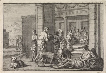 Lazare mendiant à la table du riche