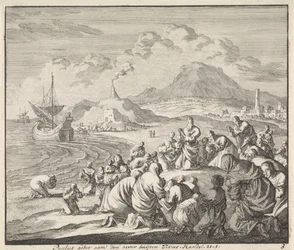 Paul priant sur la plage de Tyr
