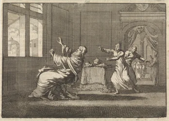 Le pape Innocent XII tombe après son élection, 1691