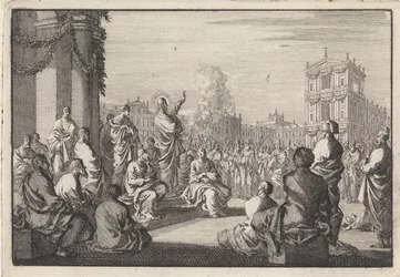 Prédication du Christ devant le temple