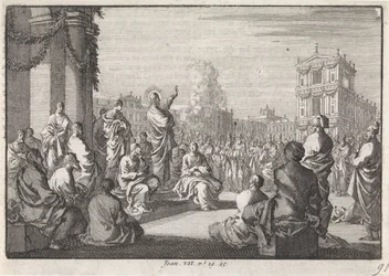 Prédication du Christ devant le temple