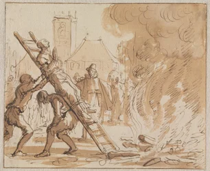 Études préparatoires pour Scène sanglante, ou Miroir des martyrs des chrétiens anabaptistes ou sans défense