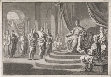Zorobabel devant le roi Darius