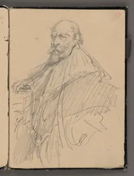 Carnet de croquis de Jan Matejko des années 1861-1863. Dessin sur une seule face. Recto : croquis d