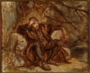 Sigismond Auguste dans le jardin de Vilnius, esquisse