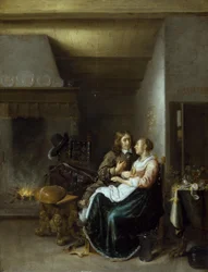 Un couple dans un intérieur
