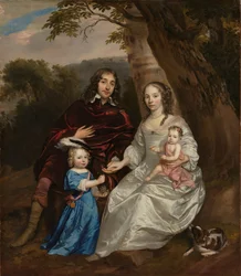 Govert van Slingelandt (1623-90), seigneur de Dubbeldam. Avec sa première épouse Christina van Beveren et leurs deux fils