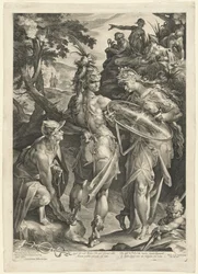 Minerve et Mercure armant Persée