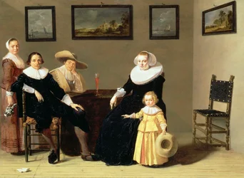 Famille hollandaise dans un intérieur