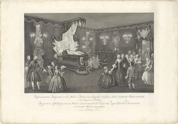 Salle avec le lit de parade du prince Guillaume IV, 1751