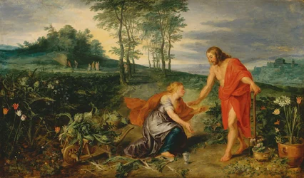 Le Christ apparaît à Marie Madeleine le matin de Pâques (Noli me tangere), vers 1626 (huile sur bois)