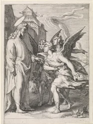 Christ avec trois anges (Gelijkenis van het onkruid tussen het graan)