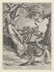 Élie nourri par les corbeaux dans le désert