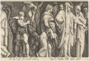 Frise avec la punition de Niobé (plaque 6)