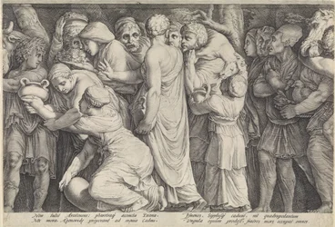 Frise avec la punition de Niobé (plaque 7)